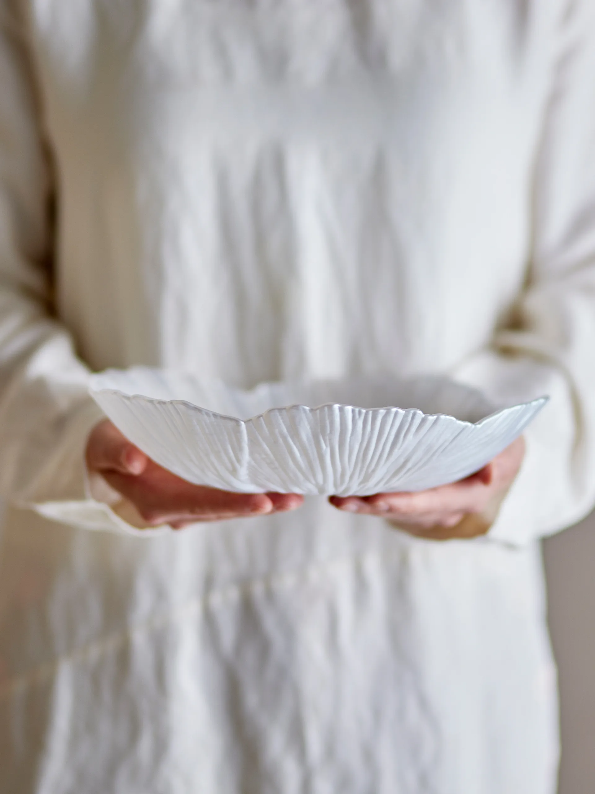 Iani kulho lasia Ø26 cm, Valkoinen Bloomingville