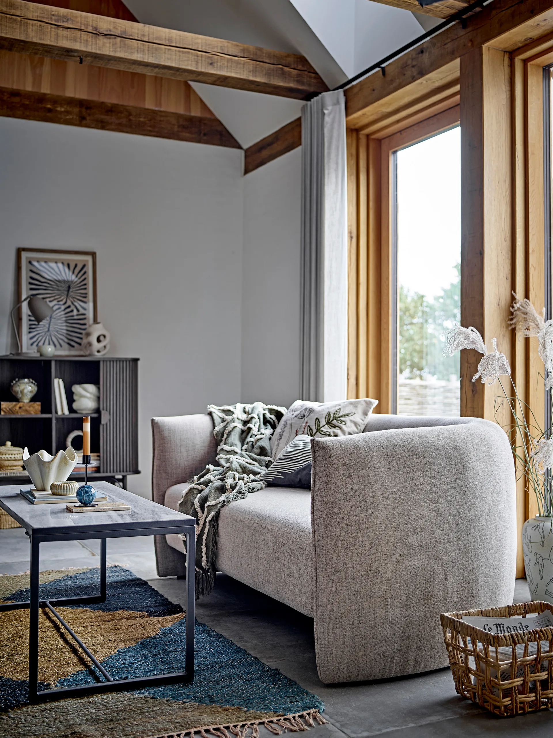 Jayda kynttilänjalka Ø7x15 cm, Blue-iron Bloomingville