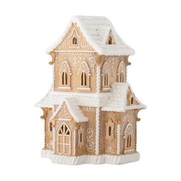 Kevin koriste­talo valolla - Ruskea, 37 cm - Bloomingville