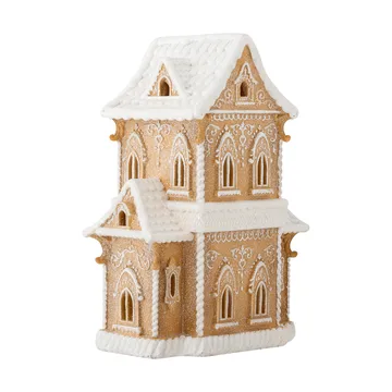 Kevin koriste­talo valolla - Ruskea, 37 cm - Bloomingville
