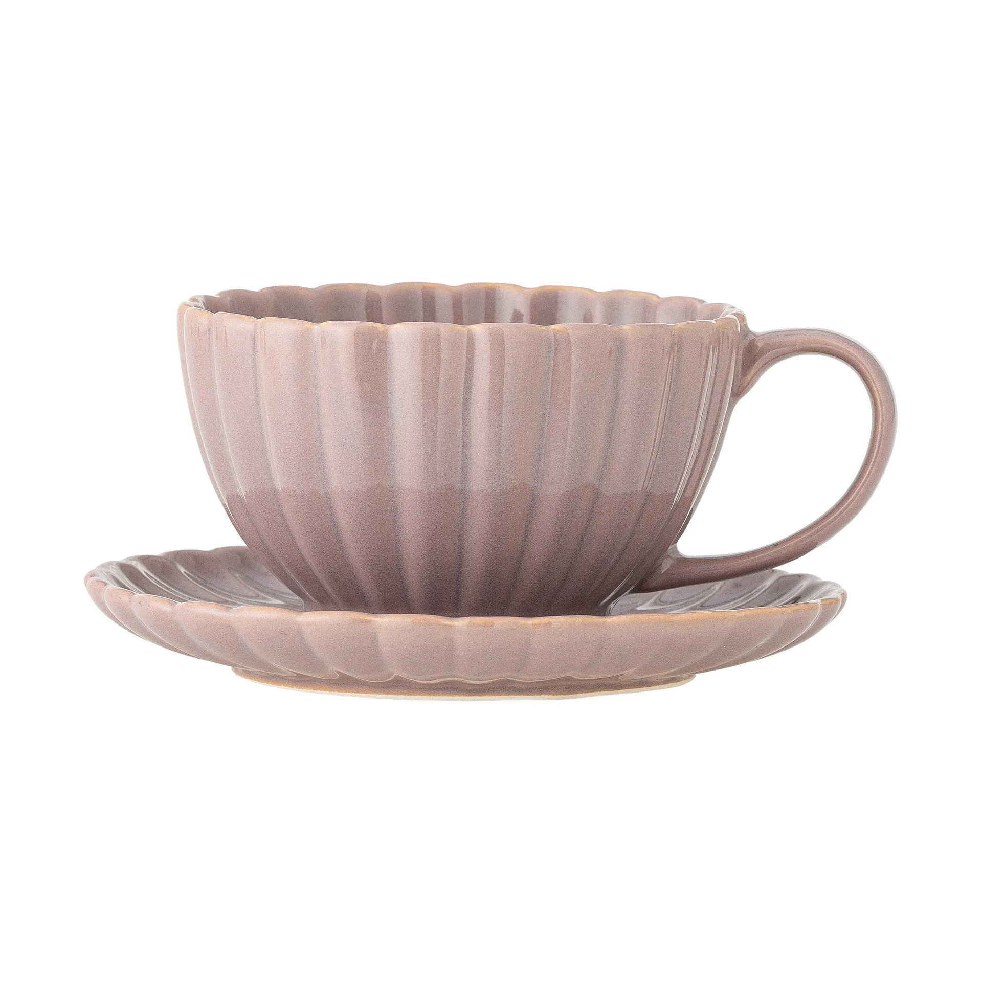 Latina kuppi 22 cl lautasella, Rose Bloomingville