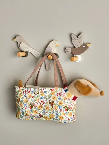 Lewi koukku 3 osaa - Linnut, ruskea - Bloomingville