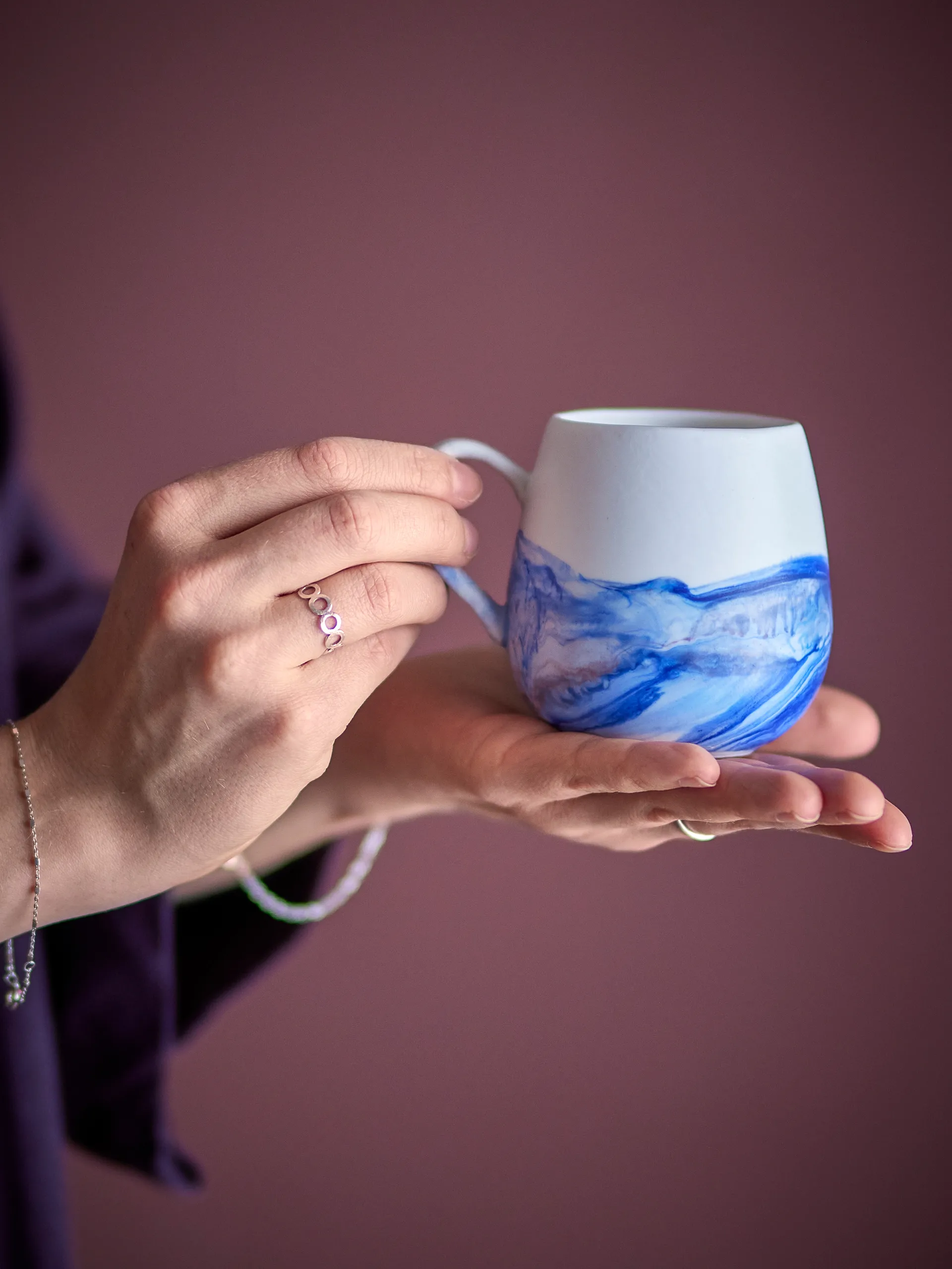 Lyre muki 4-pack, Sininen Bloomingville