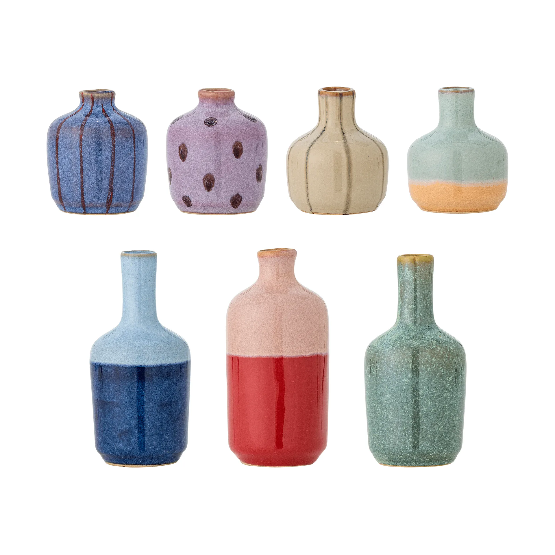 Maien maljakko, Multi stoneware, 7 kpl Bloomingville