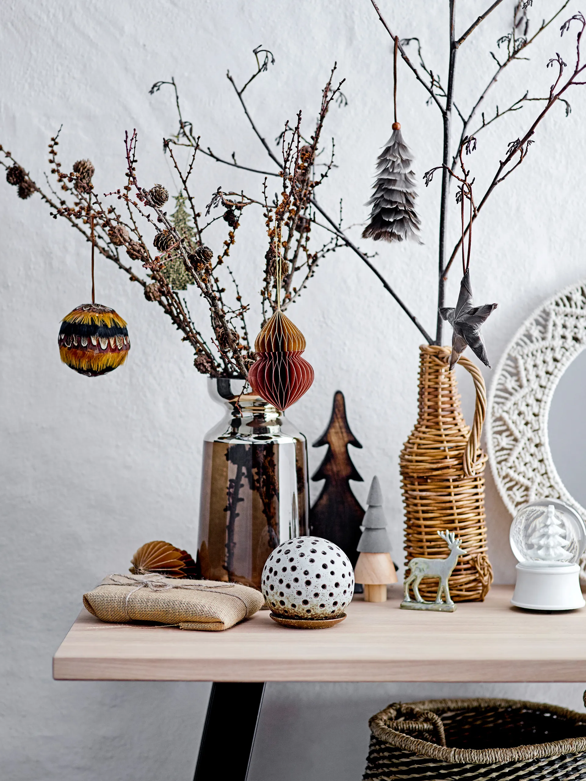 Misba joulukoriste Ø9 cm 4 osaa, Multi Bloomingville