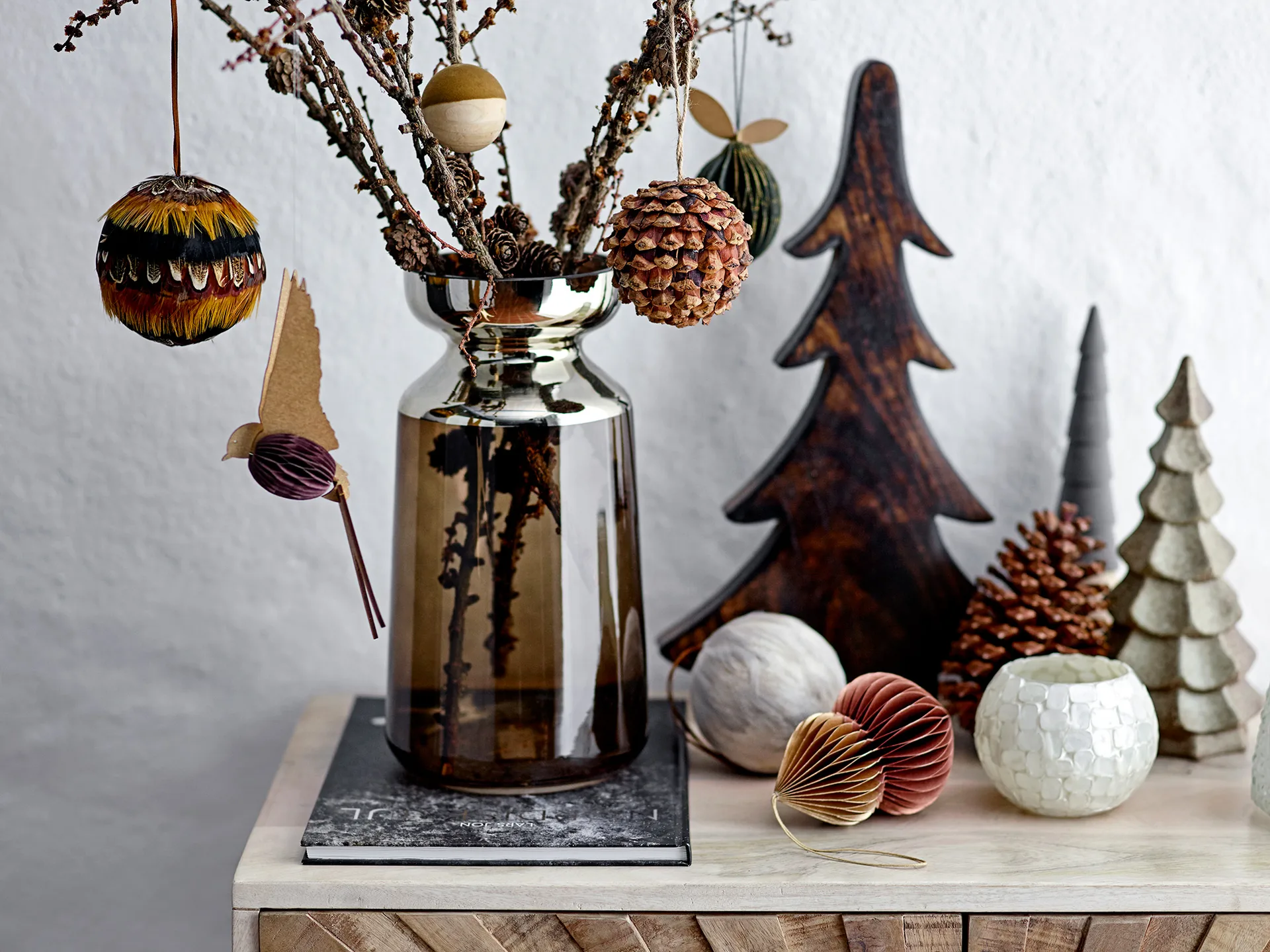 Misba joulukoriste Ø9 cm 4 osaa, Multi Bloomingville