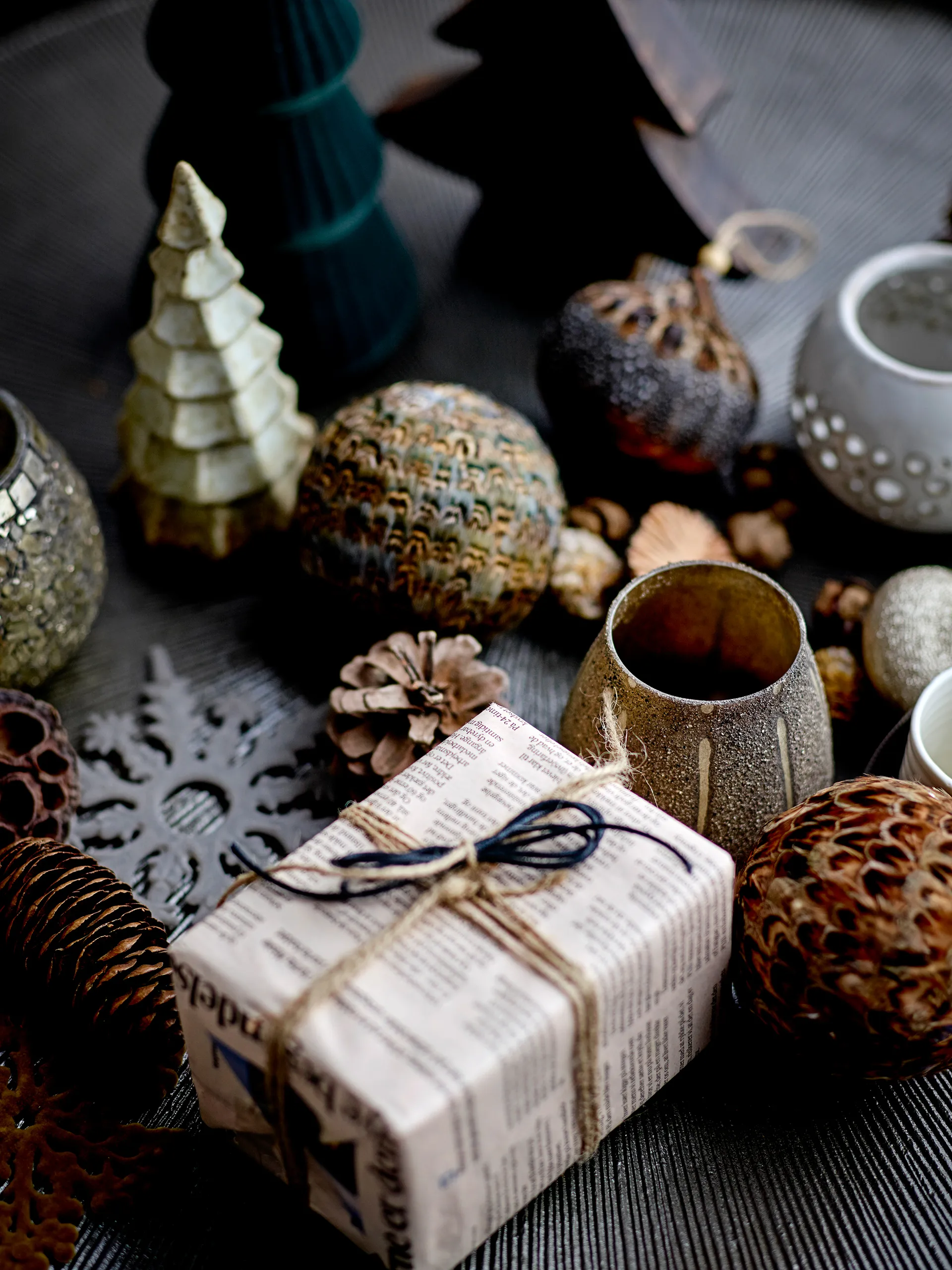 Misba joulukoriste Ø9 cm 4 osaa, Multi Bloomingville