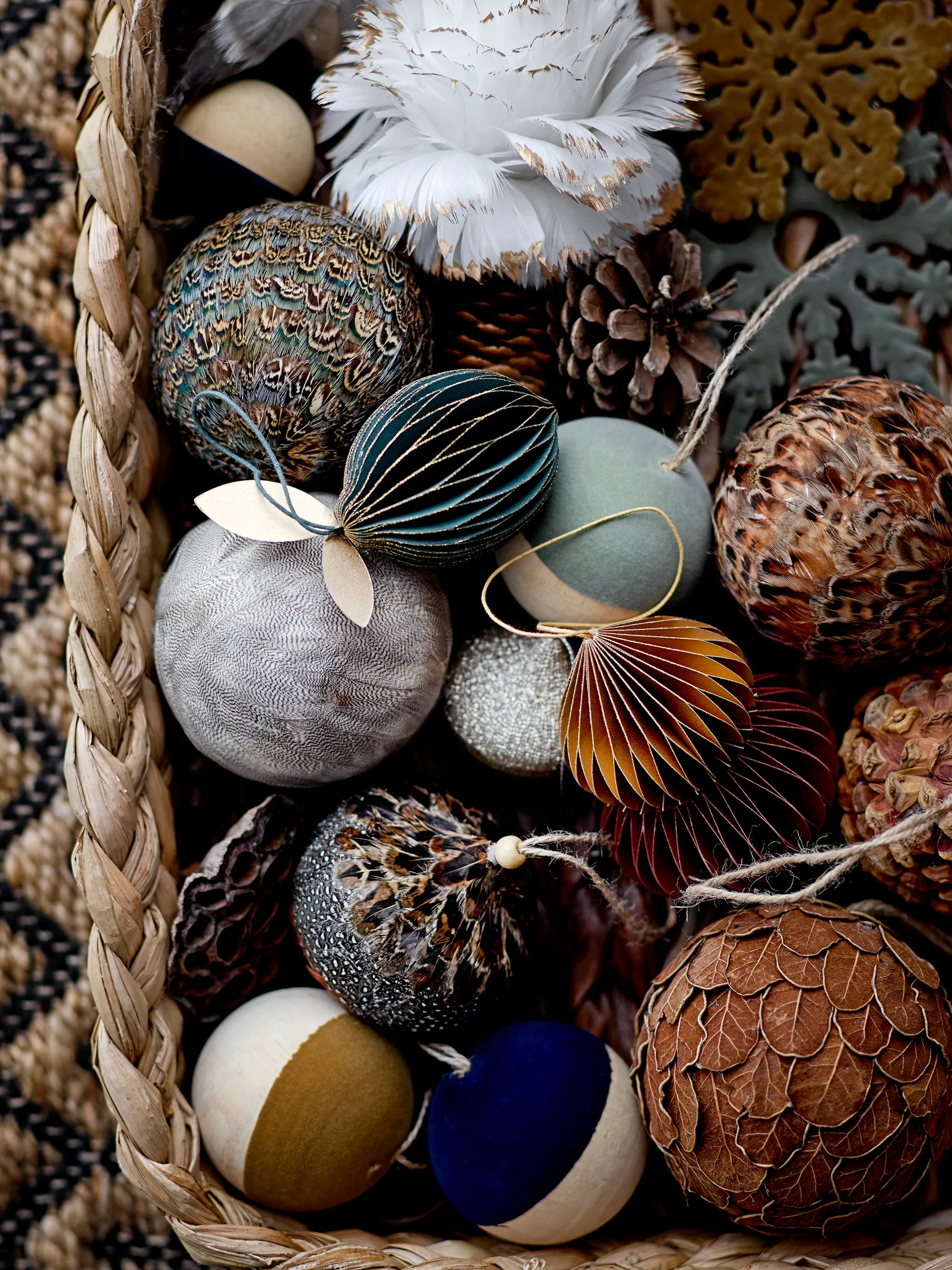 Misba joulukoriste Ø9 cm 4 osaa, Multi Bloomingville