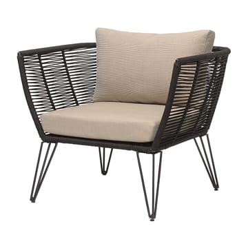 Mundo lounge-nojatuoli - Black-beige - Bloomingville