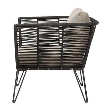 Mundo lounge-nojatuoli - Black-beige - Bloomingville