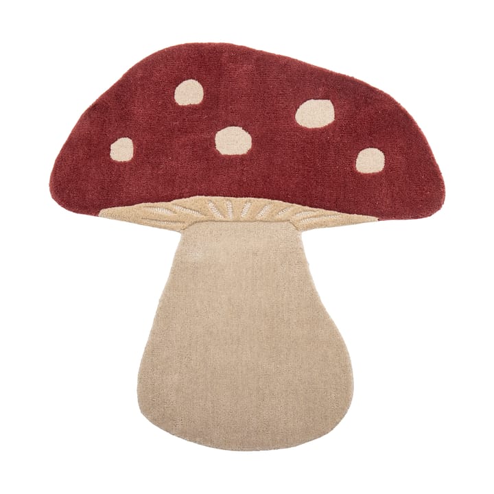 Mushroom villamatto 85x90 cm, Punavalkoinen Bloomingville