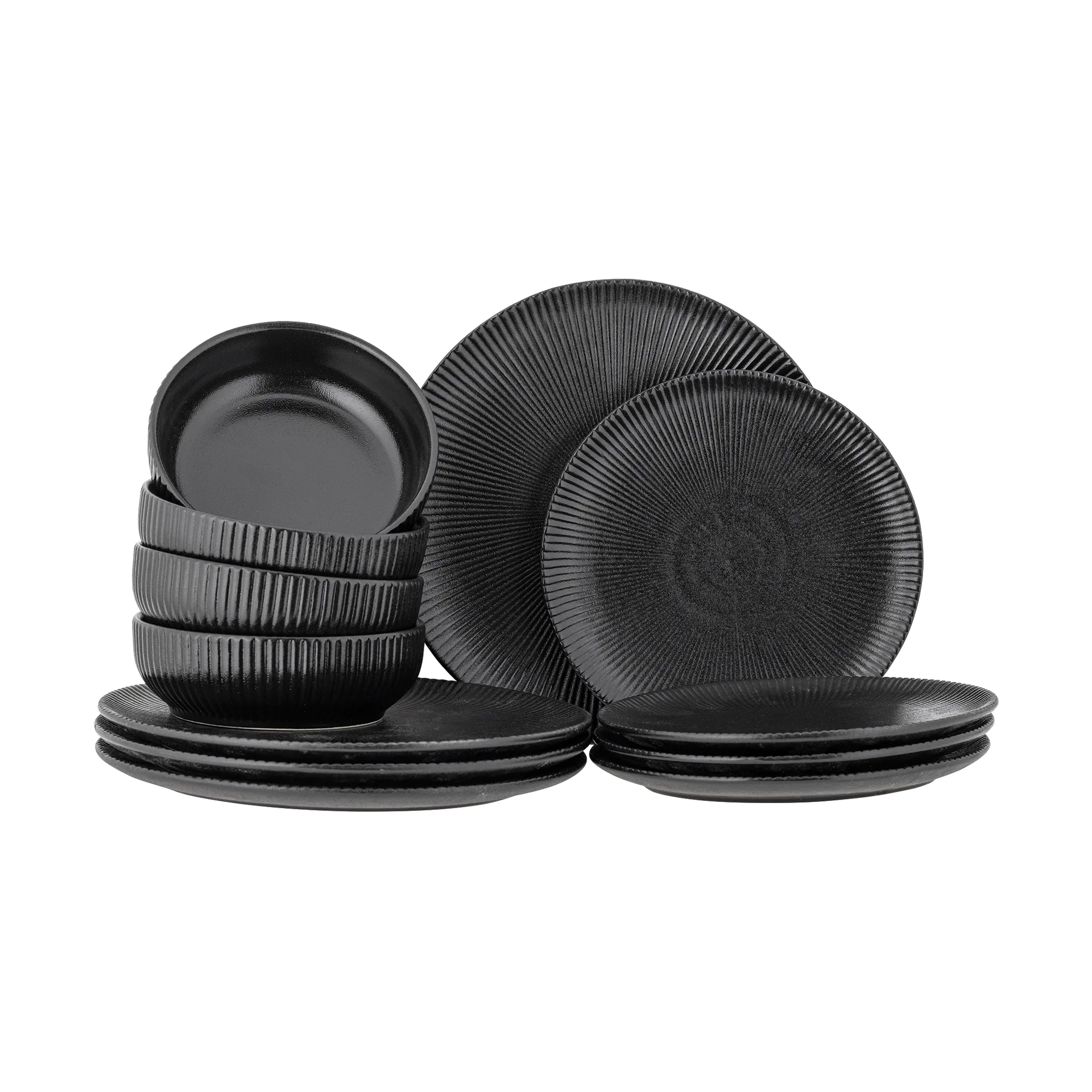 Neri servisset 12 osaa, Musta Bloomingville