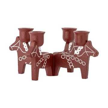 Numeroitu adventtikynttelikkö - Punainen, 23 cm - Bloomingville