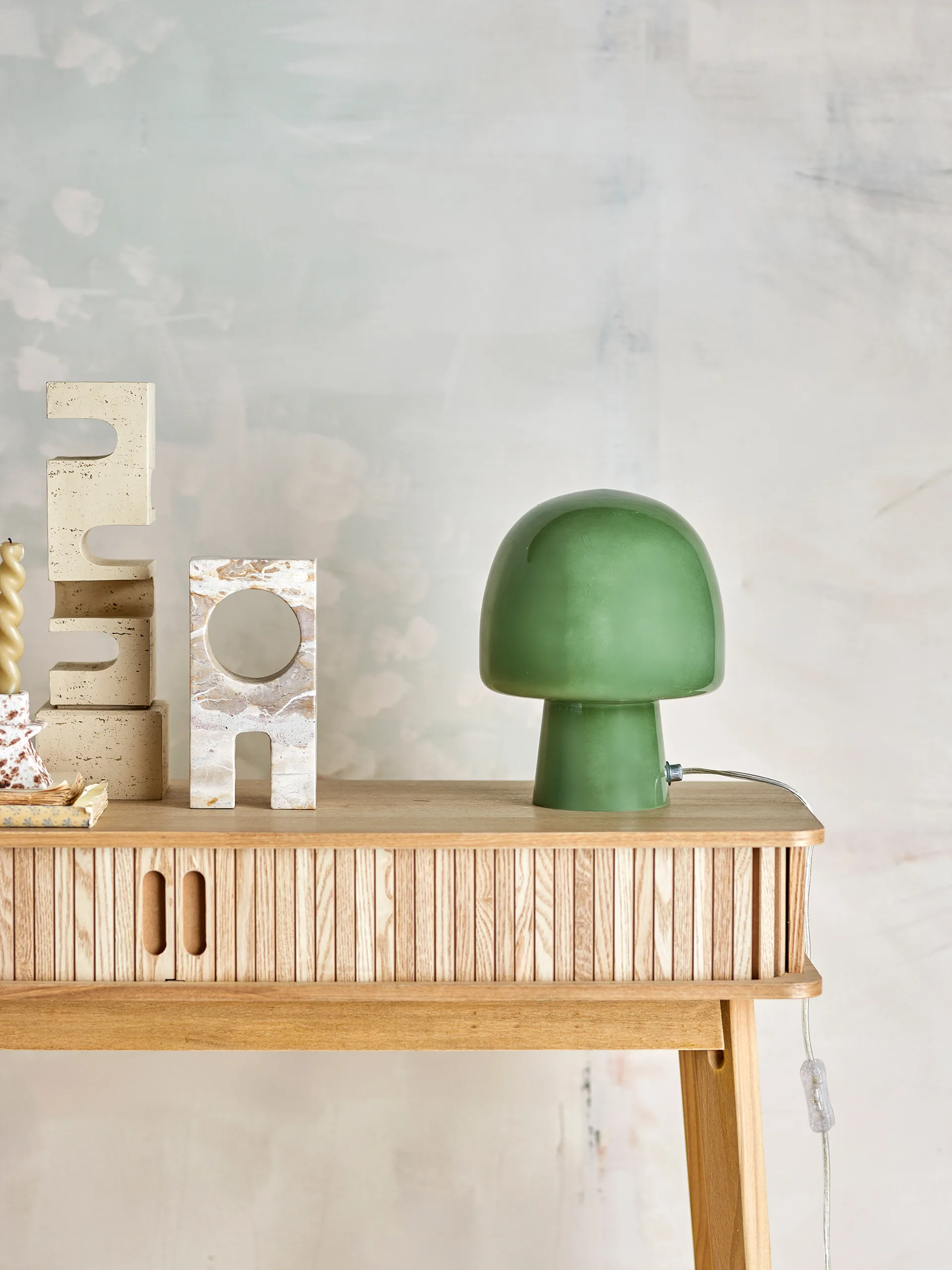 Paddy pöytävalaisin Ø20x26,5 cm, Vihreä Bloomingville