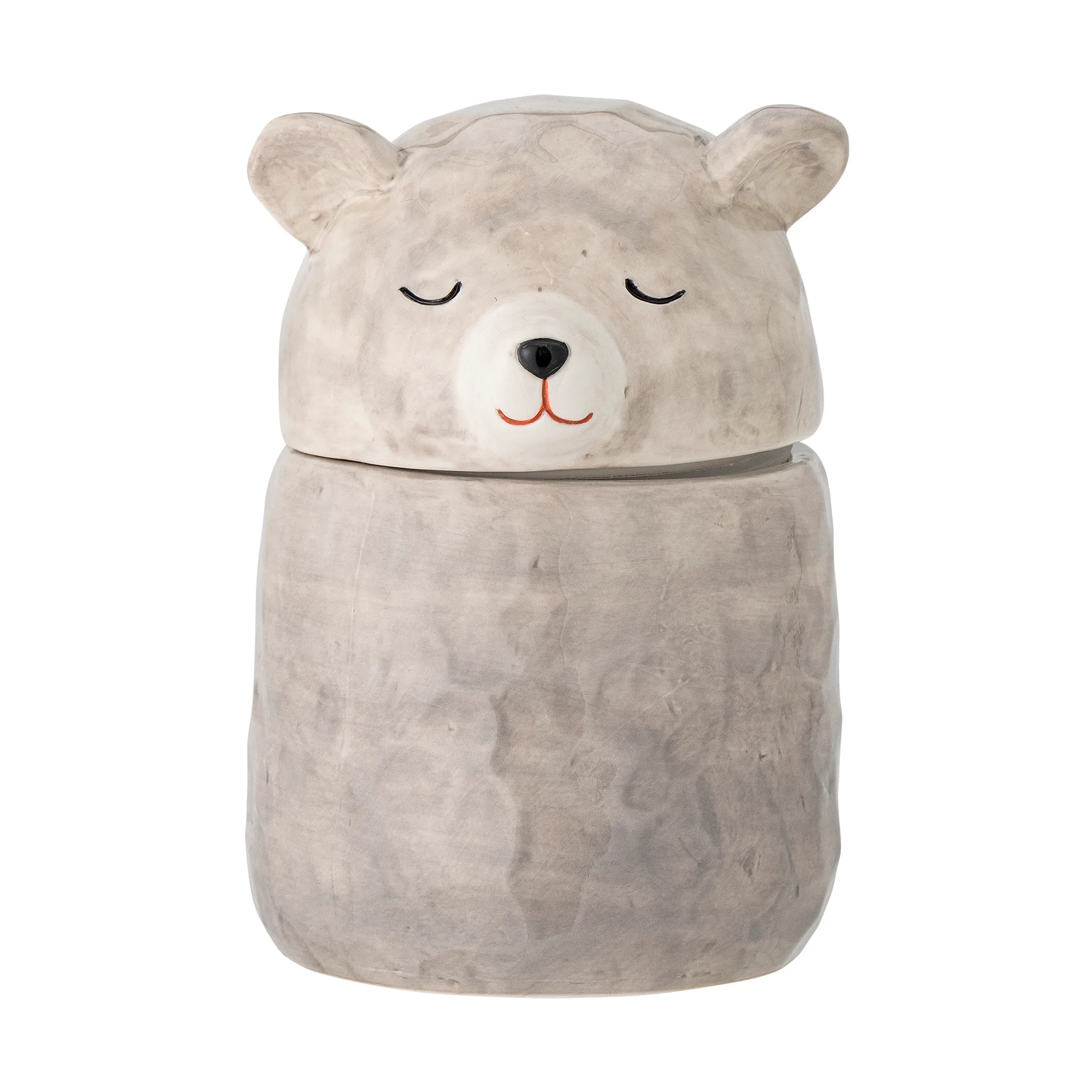 Puk purkki kannella Ø10 cm, Harmaa Bloomingville