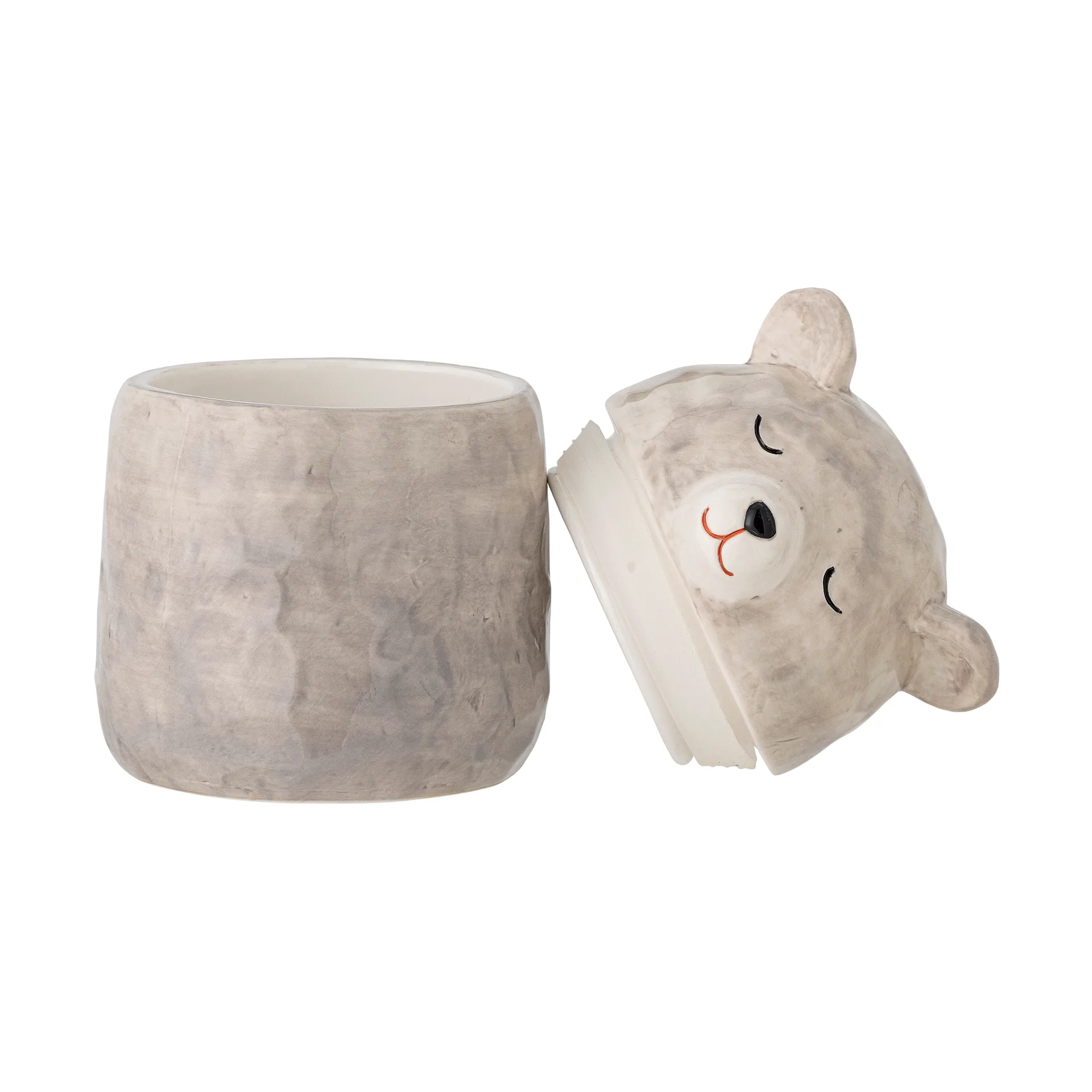 Puk purkki kannella Ø10 cm, Harmaa Bloomingville