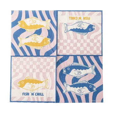 Remy paperinen lautasliina 20-pack - Sininen - Bloomingville