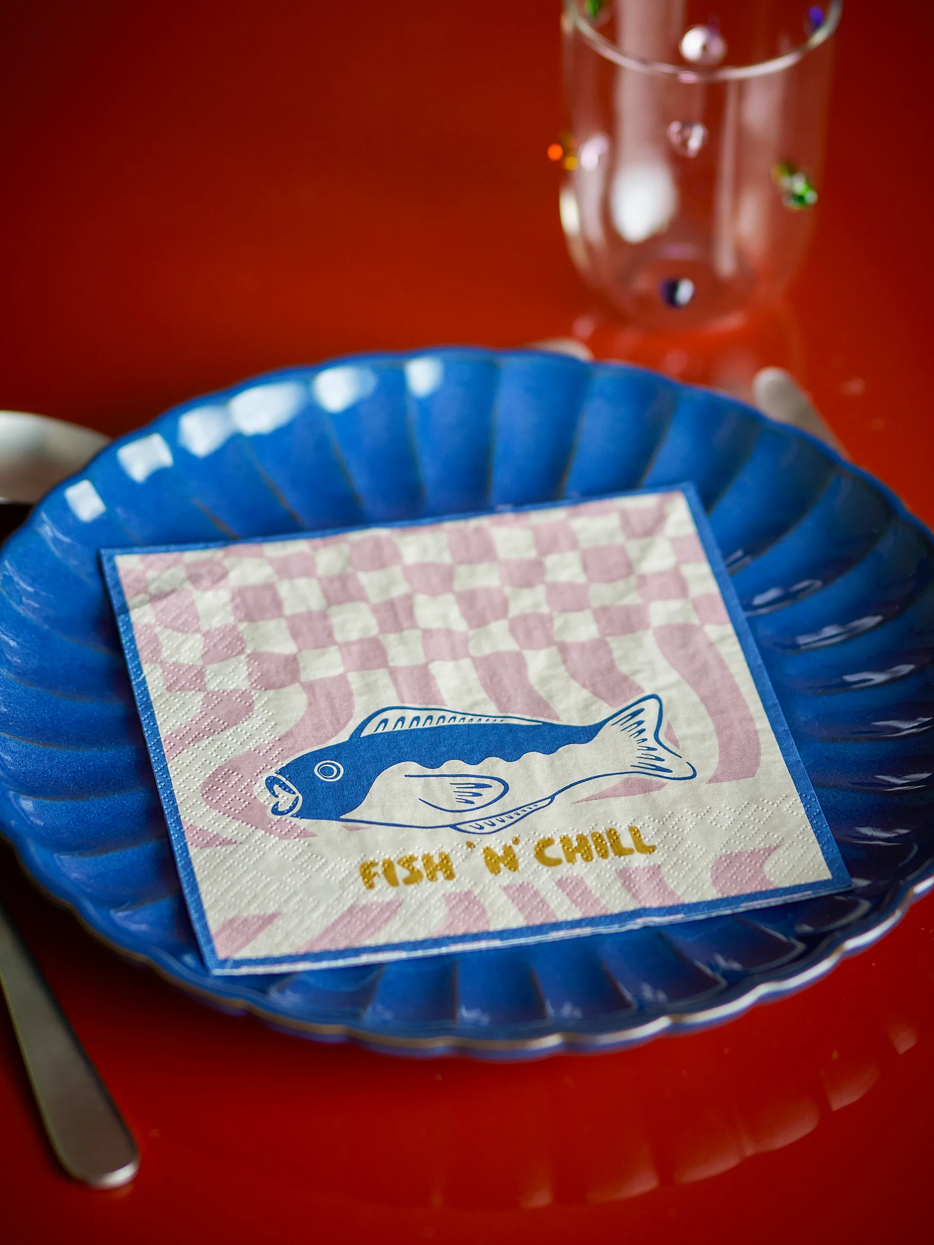 Remy paperinen lautasliina 20-pack, Sininen Bloomingville