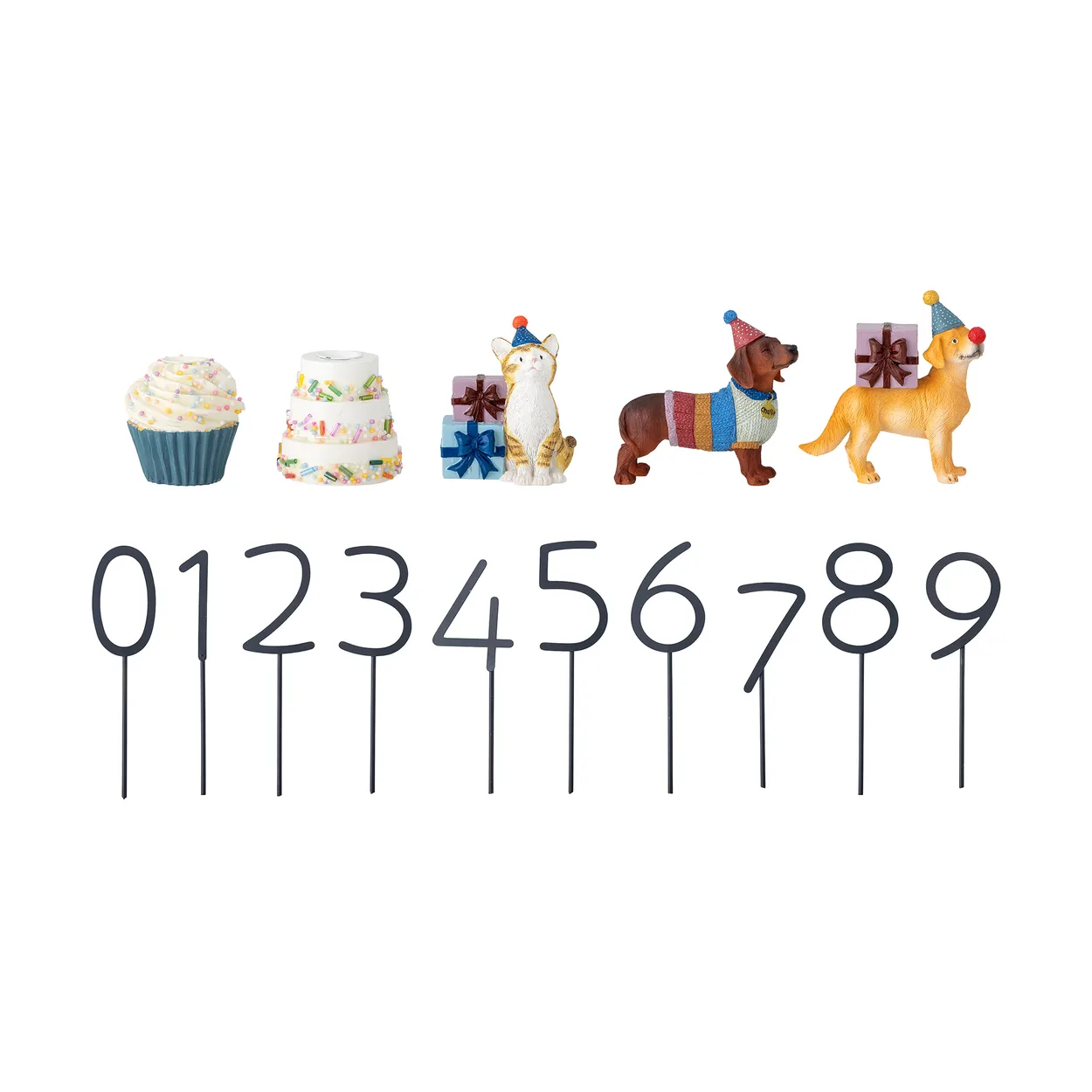 Bloomingville Salve syntymäpäiväkoristeet 15 osaa Monivärinen