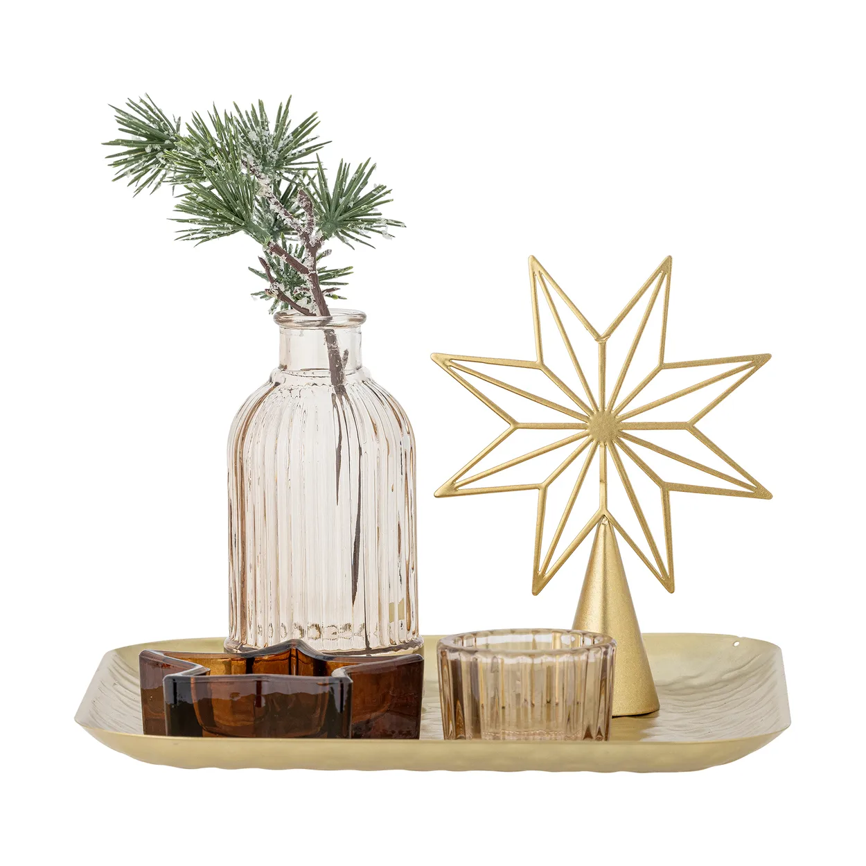 Bloomingville Sanga tarjotin koriste-esineillä 6 osaa Kulta