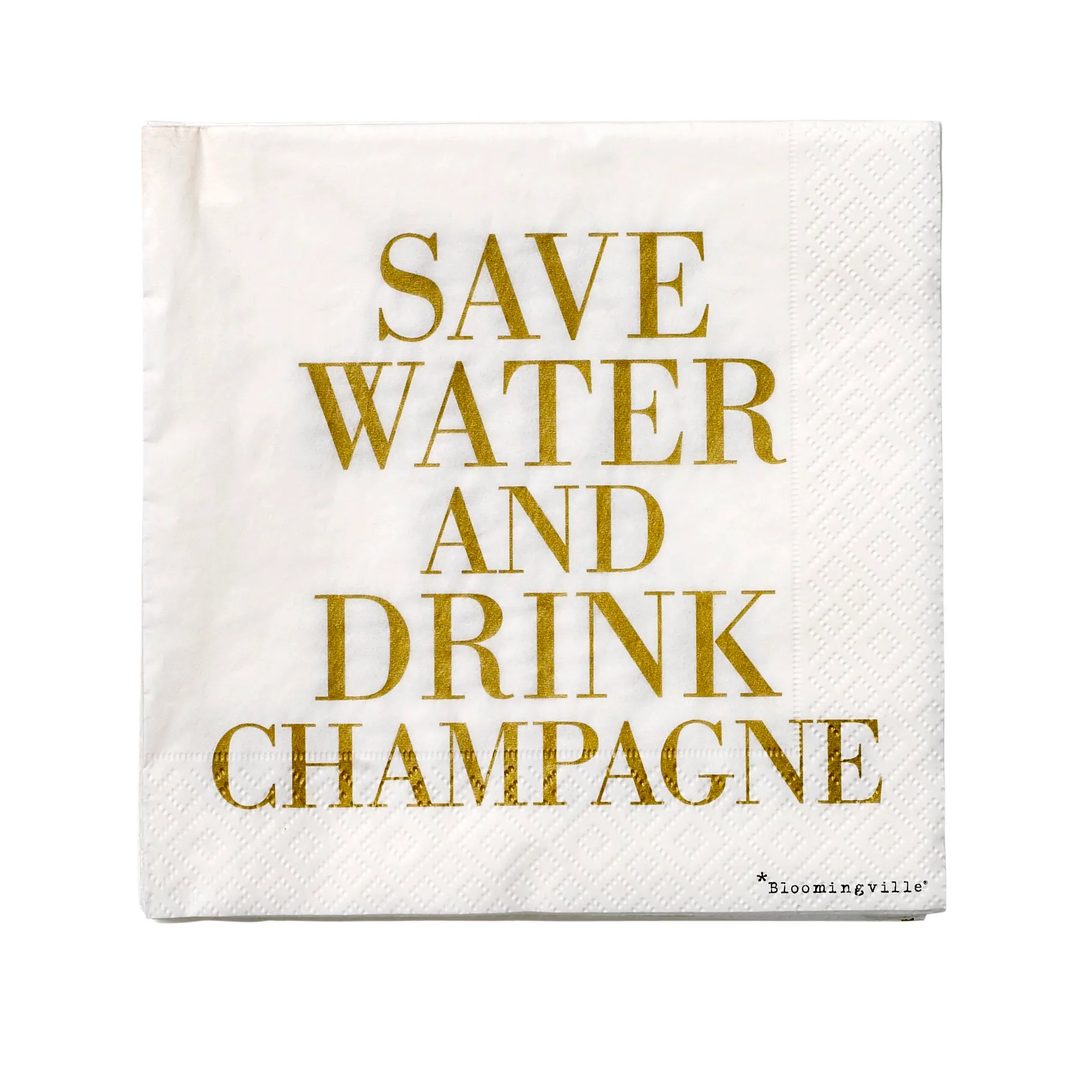 Save water -lautasliina 20-pakkaus, 33x33 cm Bloomingville