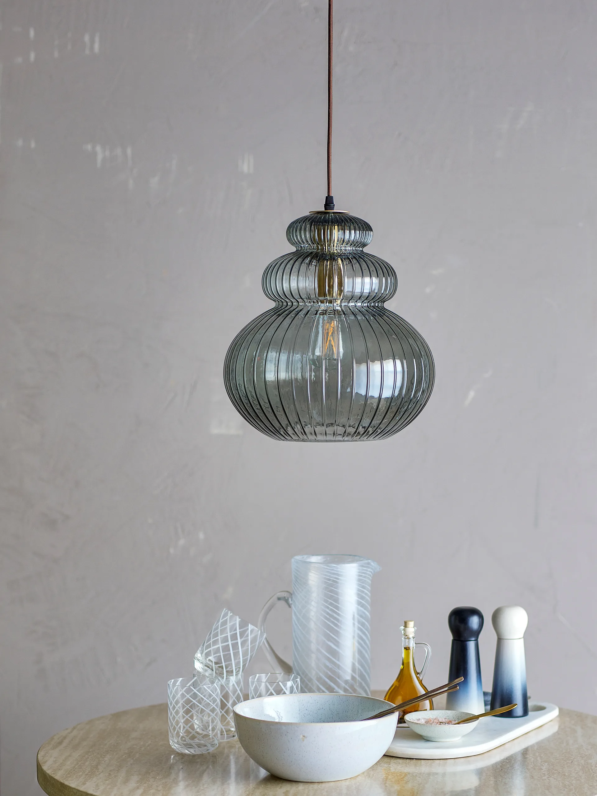 Sybia-riippuvalaisin Ø31,5 cm, Harmaa Bloomingville