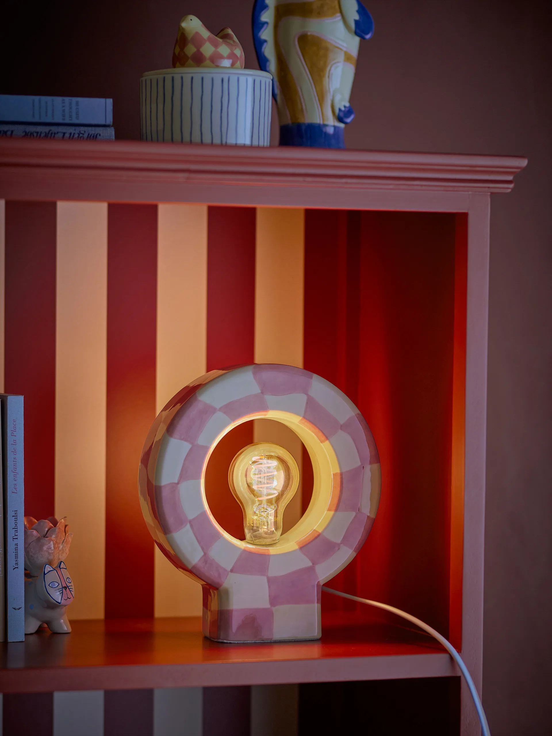 Vialini pöytälamppu 20,5x23,5 cm, Ruusu Bloomingville