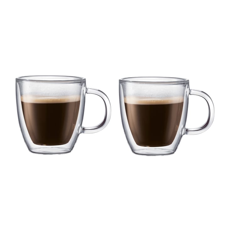 Bistro kaksiseinäinen korvallinen lasi 2 kpl - 0,15 l - Bodum