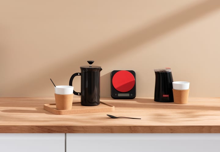 Bistro keittiövaaka 13 x 15,7 cm, Musta-punainen Bodum