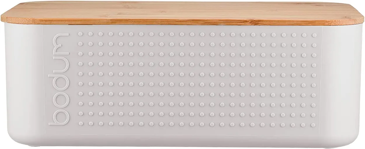 Bodum Bistro leipälaatikko bambukannella Valkea