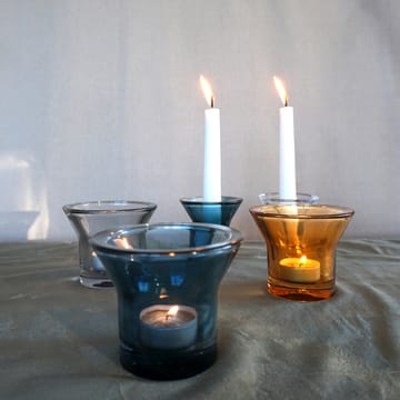 Lumi kynttilänjalka 8 cm - Petroolinsininen - Born In Sweden