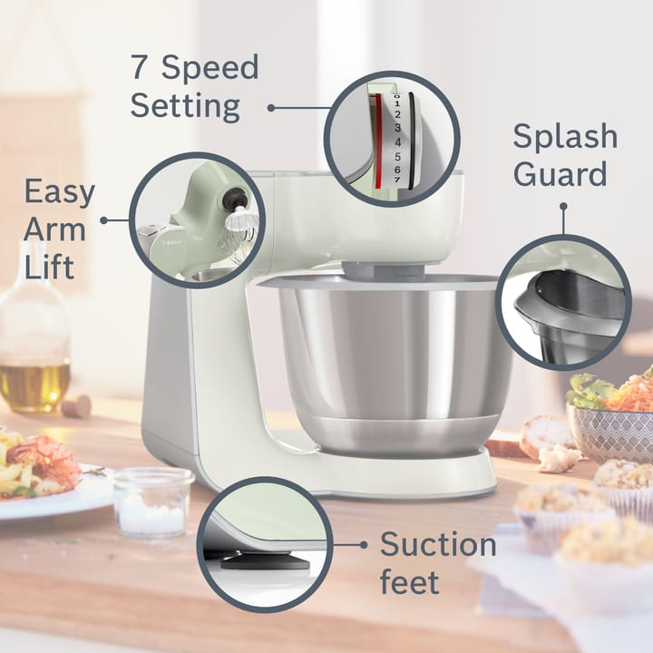 Bosch Serie 4 MUM 5 yleiskone 1000W, Harmaa-hopea Bosch