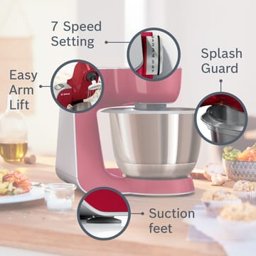 Bosch Serie 4 MUM 5 yleiskone 1000W - Punainen-hopea - Bosch