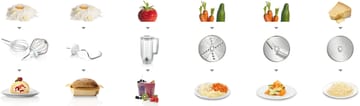 Bosch Serie 4 MUM 5 yleiskone 1000W - Punainen-hopea - Bosch