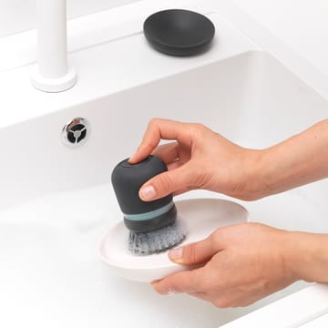 Brabantia astianpesuainesäiliö tiskiharjalla - Tummanharmaa - Brabantia