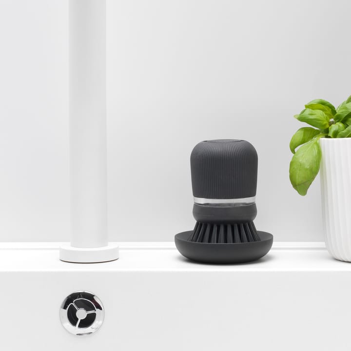 Brabantia astianpesuainesäiliö tiskiharjalla, Tummanharmaa Brabantia