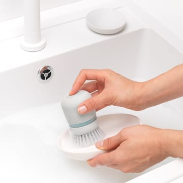 Brabantia astianpesuainesäiliö tiskiharjalla - Vaaleanharmaa - Brabantia