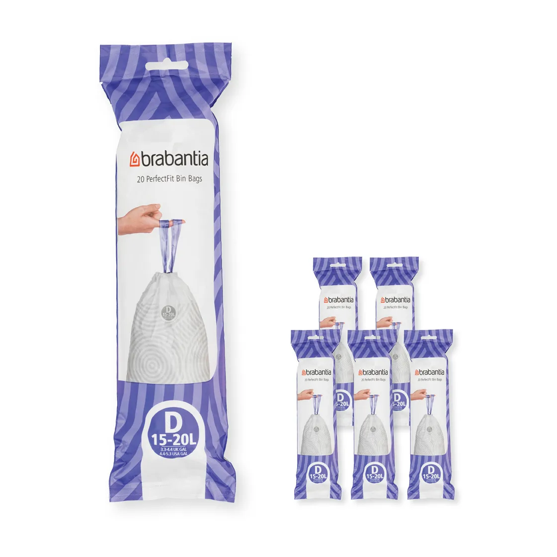Brabantia Brabantia PerfectFit roskapussi 120 pussia Malli d, 15-20 l