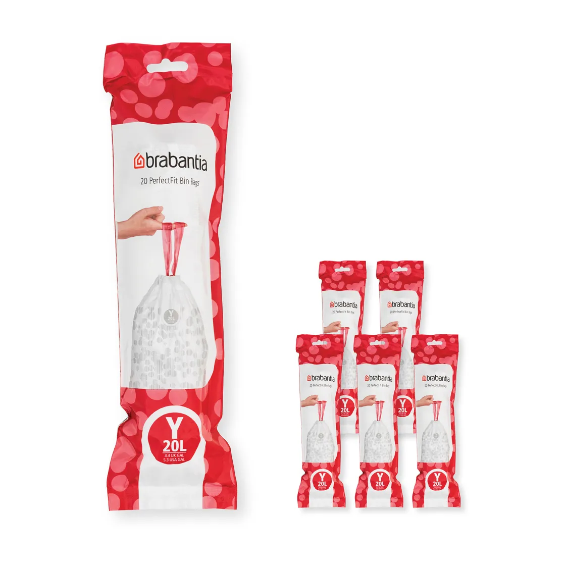 Brabantia Brabantia PerfectFit roskapussi 120 pussia Malli Y, 20 l