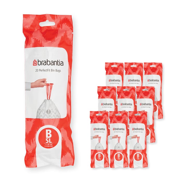 Brabantia PerfectFit roskapussi 200 pussia - Malli B, 5 l - Brabantia