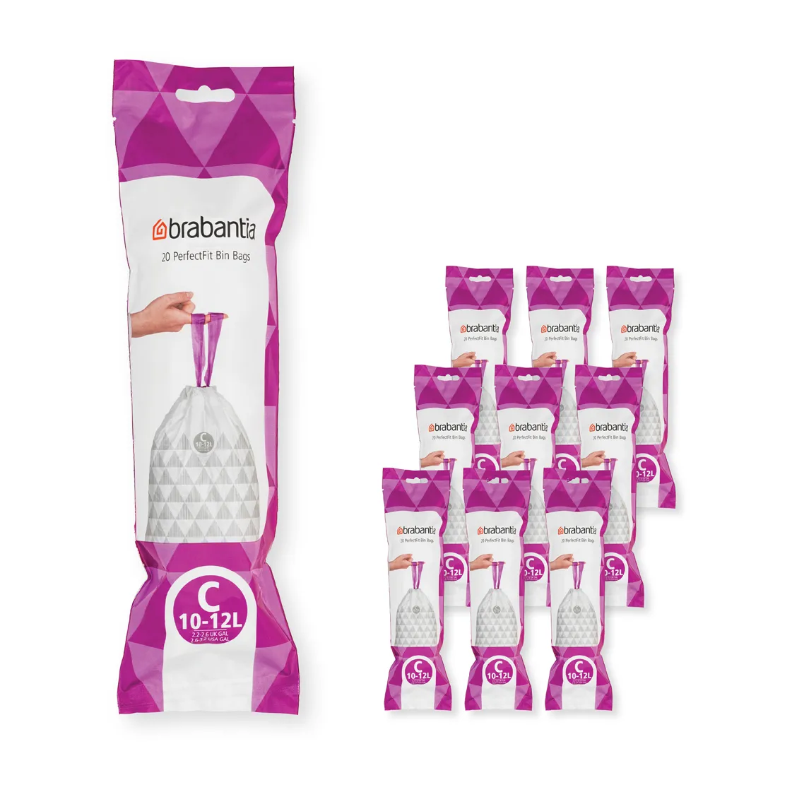 Brabantia Brabantia PerfectFit roskapussi 200 pussia Malli c, 10-12 l