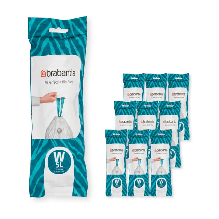 Brabantia PerfectFit roskapussi 200 pussia - Malli W, 5 l - Brabantia