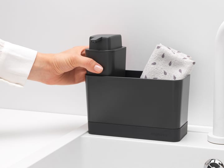 Brabantia tiskipöydän teline saippuapumpulla, Tummanharmaa Brabantia
