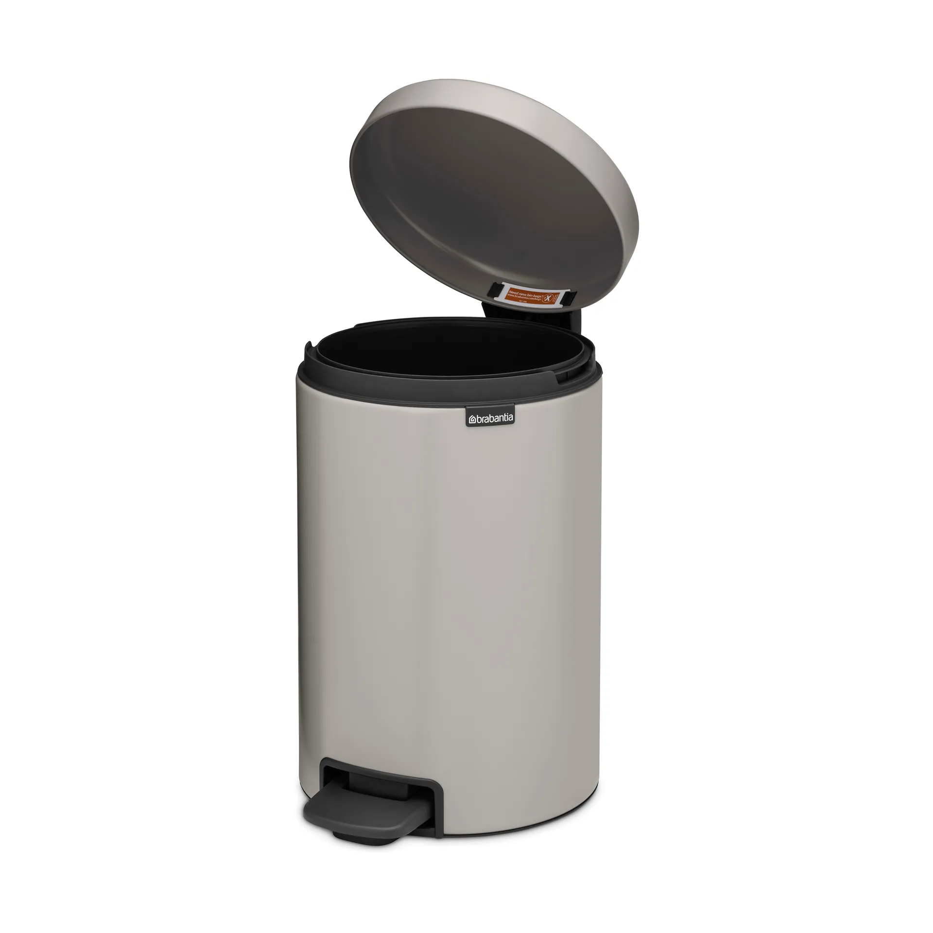 New Icon poljinroskis 12 litraa, Soft grey Brabantia