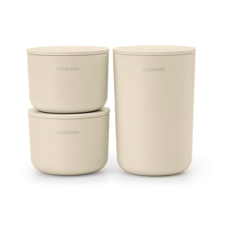 ReNew säilytyspurkit, 3-pakkaus - Soft Beige - Brabantia