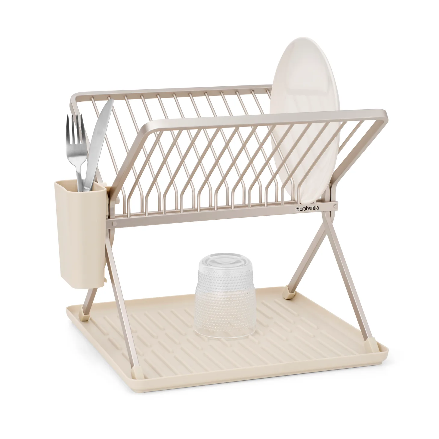 Sinkside kokoontaitettava tiskiteline 37 cm, Soft beige Brabantia