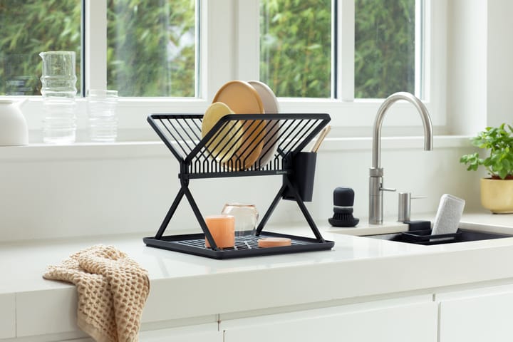 Sinkside kokoontaitettava tiskiteline 37 cm, Tummanharmaa Brabantia
