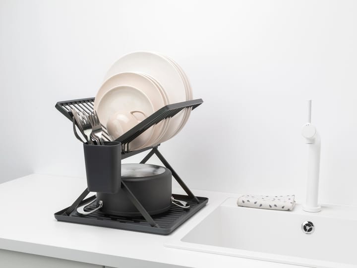 Sinkside kokoontaitettava tiskiteline 37 cm, Tummanharmaa Brabantia