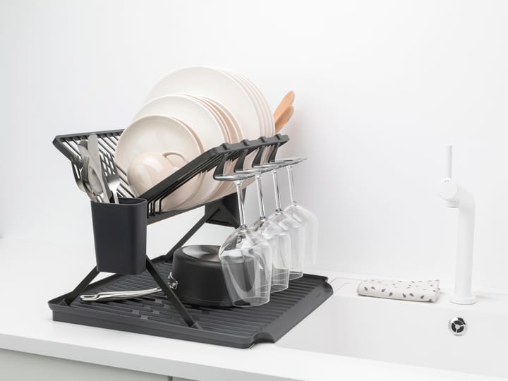 Sinkside kokoontaitettava tiskiteline 51 cm, Tummanharmaa Brabantia