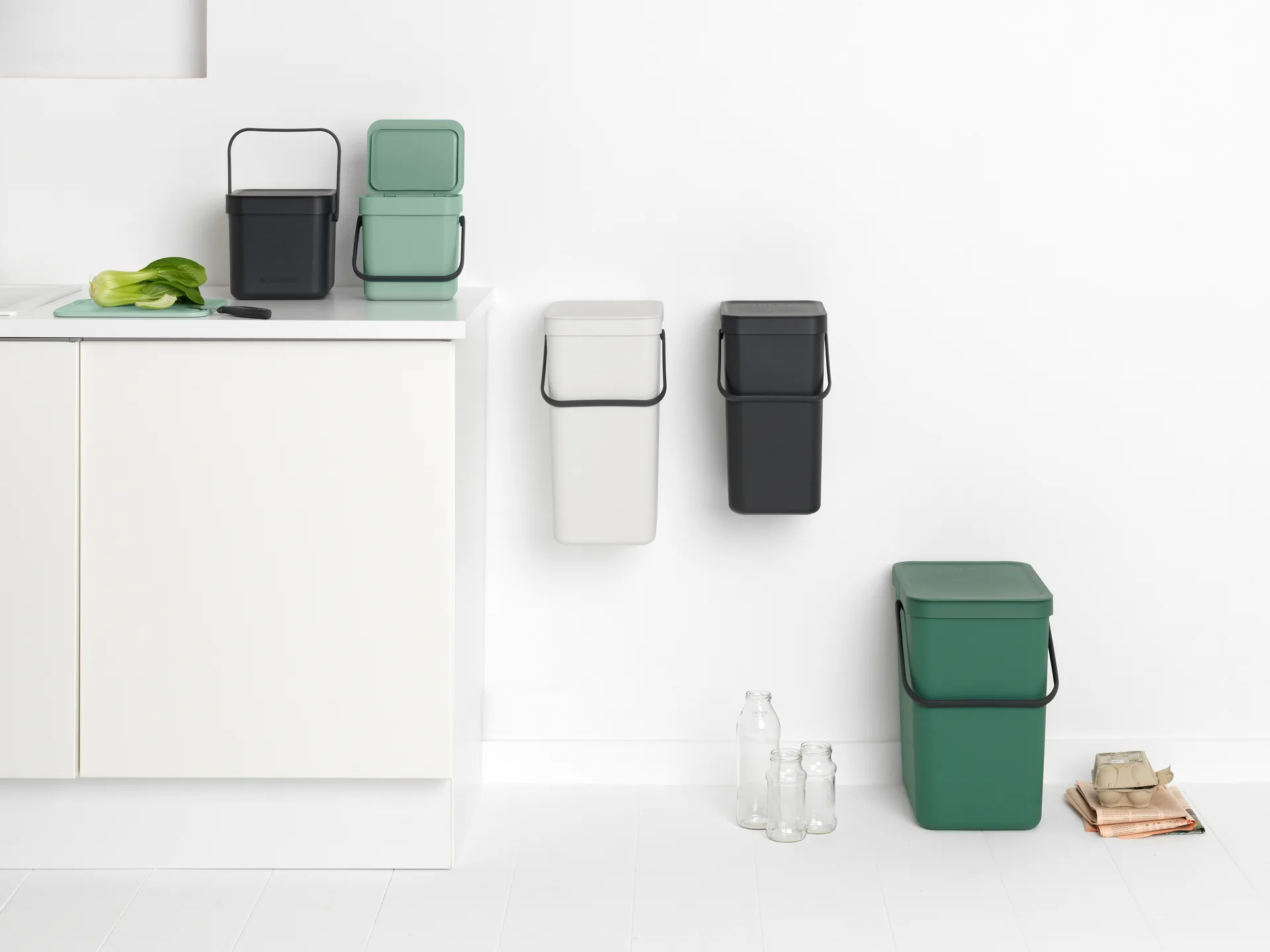 Sort & Go jäteastia 3 L, Jade green Brabantia